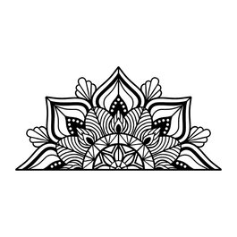 Wallity Mandala-S-1 Accesorio de Pared Decorativo de Metal Negro